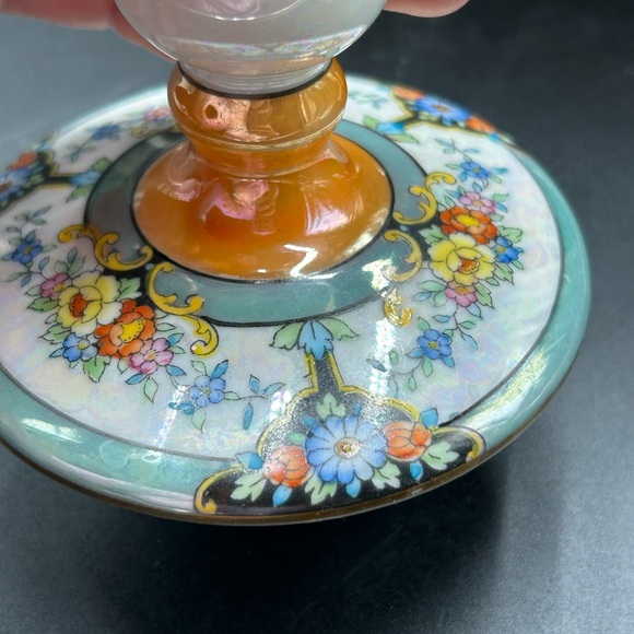 Rare Antique Noritake M centerpiece compote And  candlesticks lustreware - Picture 6 of 7